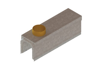 Лоток водовідвідний Pro ЛВ-30.36.26-Б бетонний з решіткою щілинною чавунною ВЧ кл.D (комплект)  (арт. 047471334)