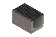 Лотки водовідвідні бетонні DN500 з внутрішнім нахилом (змінним перерізом) з решіткою щілинною чавунною ВЧ кл.Е (комплект)