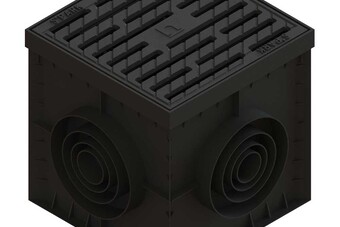 Решітка чавунна для дощоприймача Base 30х30 см, щілинна, кл. А  (арт. 3330)