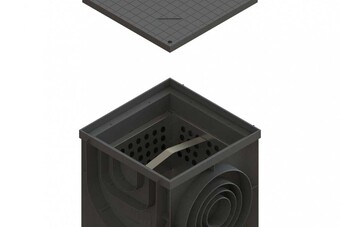 Кришка пластикова чорна до дощоприймача Base 400х400мм, кл.А  (арт. 3489-Ч)