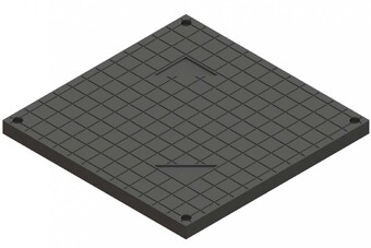 Кришка пластикова чорна до дощоприймача Base 400х400мм, кл.А  (арт. 3489-Ч)