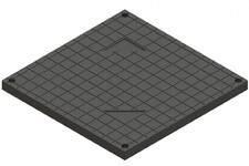 Кришка пластикова чорна до дощоприймача Base 400х400мм, кл.А