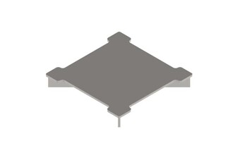 Решітка пластинчаста для циліндричного трапу 200*200, кл.R50  (арт. 552.14.01-UA)