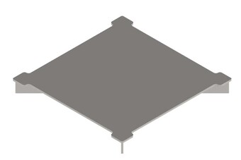 Решітка пластинчаста для трапу під врізку/циліндричного трапу 300*300, кл.R50  (арт. 552.24.01-UA)