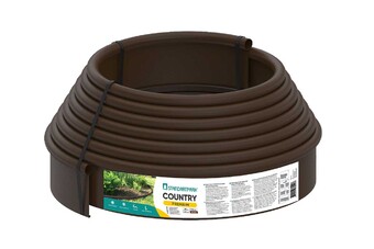 Бордюр садовий пластиковий коричневий Country Premium 10м  (арт. 82401-К)