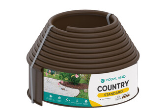 Бордюр садовий пластиковий Country Standard H100 коричневий 6 м  (арт. 82952-6-BN)