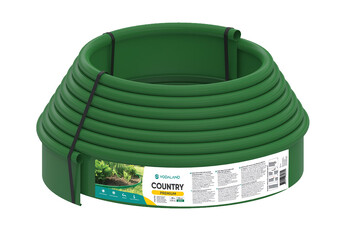 Бордюр садовий пластиковий Country Premium H110 зелений 10 м  (арт. 82401-GN)