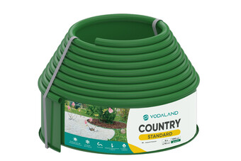 Бордюр садовий пластиковий Country Standard H100 зелений 6 м  (арт. 82952-6-GN)