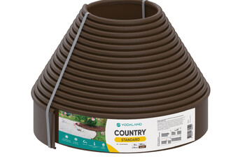 Бордюр садовий пластиковий Country Standard H100 коричневий 15 м  (арт. 82952-15-BN)