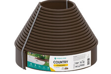 Бордюр садовий пластиковий Country Standard H100 коричневий 15 м