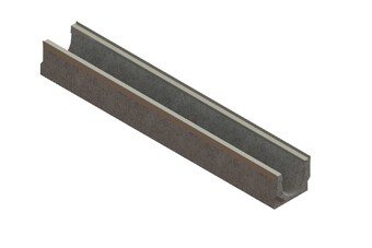 Лоток бетонний з підсилюючою насадкою Base DN100 H132 каскад  (арт. 400007)