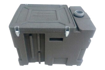 Міні сепаратор жиру Vodaland продуктивністю 0,5л/с, з 2ма камерами, сірий  (арт. СЖ-R-G)